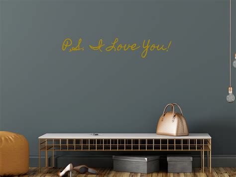 Ps I Love You Decal Bedroom Wall Decal Front Door Decal Over Bed