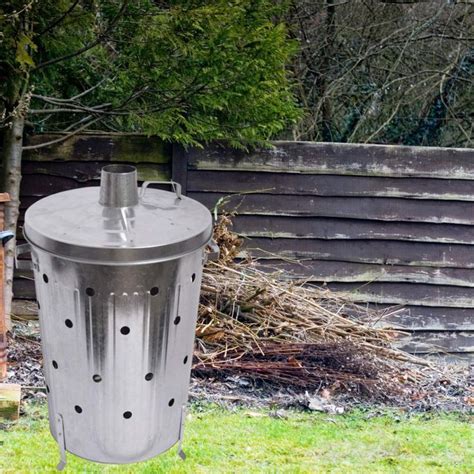 Trendi Litre Extra Large L Galvanised Metal Incinerator Recycle