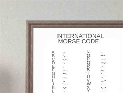 Morse Code And Phonetic Alphabet Alpha Bravo Charlie Print Etsy Canada