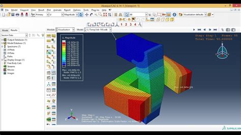 Abaqus Tutorial Videos Non Linear Contact Analysis Of A Solid Part In