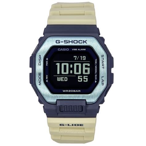 Casio G Shock Move G Lide Mobile Link Digital Beige Resin Strap Quartz