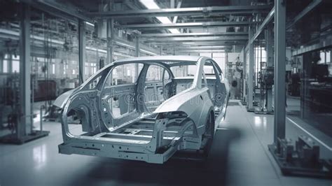 Robots on Car Assembly Line in a Thriving Factory. Generative AI Stock ...