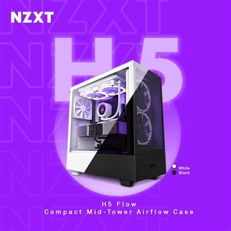 Nzxt H Flow Compact Mid Tower Airflow T G Pc Case Colors