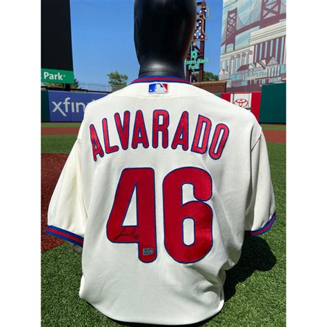 Jose Alvarado Autographed Game-Used Cream Jersey | Philadelphia ...