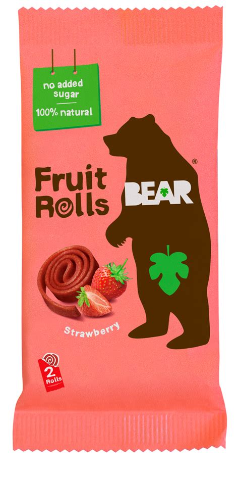 Bear Fruit Rolls Strawberry Healthy Snack Solutions