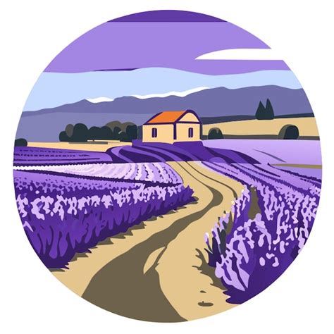 Lavender Garden Vector Illustration Cartoon Premium Ai Generated Vector