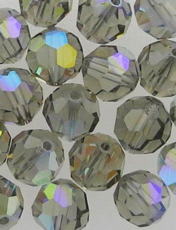 SWAROVSKI 5000 Round Bead 6mm Black Diamond AB 24 Pieces