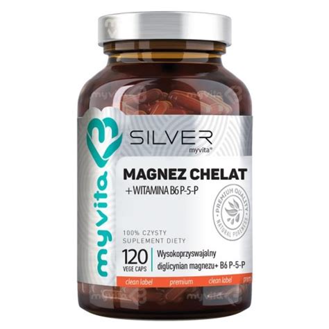 Magnez B Chelat Magnezu Silver Pure Kaps Myvita Sklep