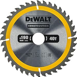 Dewalt DT1945 QZ Circular Saw Blade 190x30 Mm 40T Nailed Wood Amazon