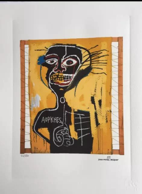 Jean Michel Basquiat Original Art Edition Lithographie Sign E Num Rot E