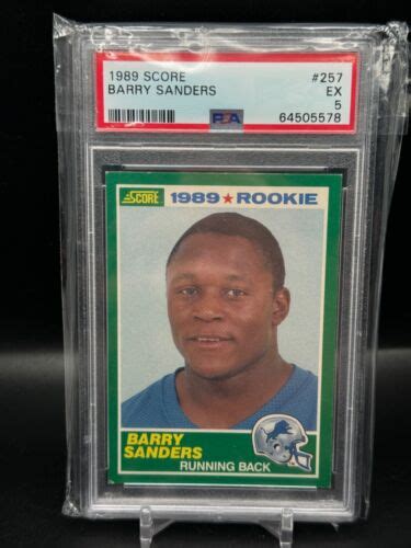 1989 Score Barry Sanders 257 RC ROOKIE LIONS HOF PSA 5 EXCELLENT EBay