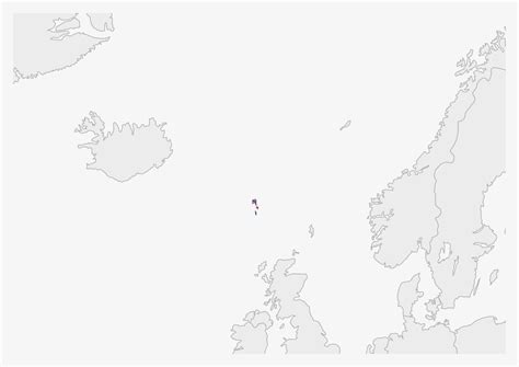 Faroe Islands map highlighted in Faroe Islands flag colors 12897787 ...