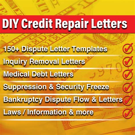 Diy Credit Repair Letter Templates Etsy