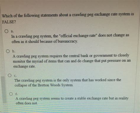 Solved Which of the following statements about a crawling | Chegg.com