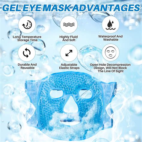 Cold Face Eye Masks Ice Pack Reduce Face Puff Reusable Cold Hot Gel Face Eye Mask Suitable For