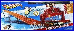 Car Track Set New Hot Wheels Super 6 Lane Raceway Over 8 Feet Track