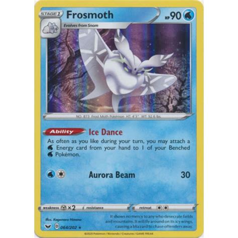 Frosmoth Rare Holo Pokemon Card Sword Shield Pokemon