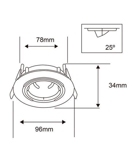 Yd S Luminario De Empotrar Tipo Spot Modelo Yd S Marca