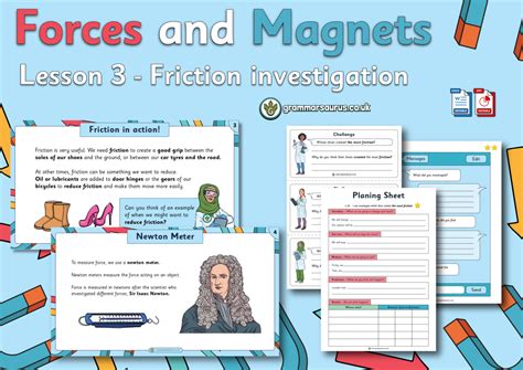 Year 5 Science Forces And Magnets Friction Investigation Lesson 3