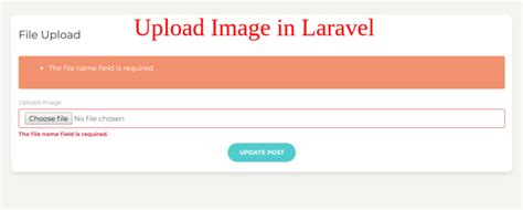 Laravel Image Upload With Validations Example