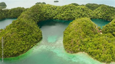 Sugba Lagoon Siargao Philippines Small Islands With Lagoons Top View