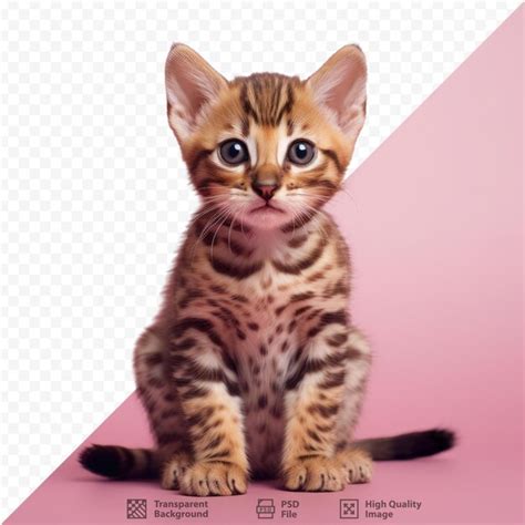 Un Gatito Con Fondo Rosa Que Dice El Nombre De Un Gato Archivo Psd