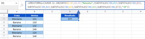 Fórmula SUBTOTALES SI Excel y Google Sheets Automate Excel