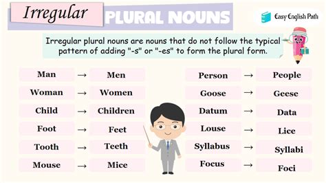 Irregular Plural Nouns Definition With Examples In English