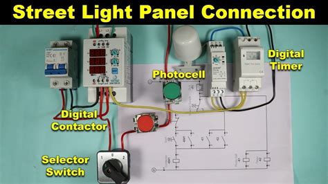 Street Light Panel Wiring By Using Digital Contactor Timer And