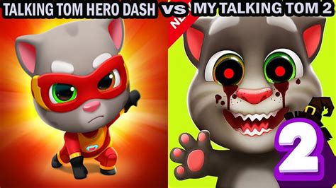 Talking Tom Hero Dash 12 Vs My Talking Tom 2 Two Screen Android