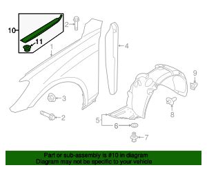 2017 2020 Genesis G80 Fender Ledge Cover 86551 B1000 OEM Parts Online