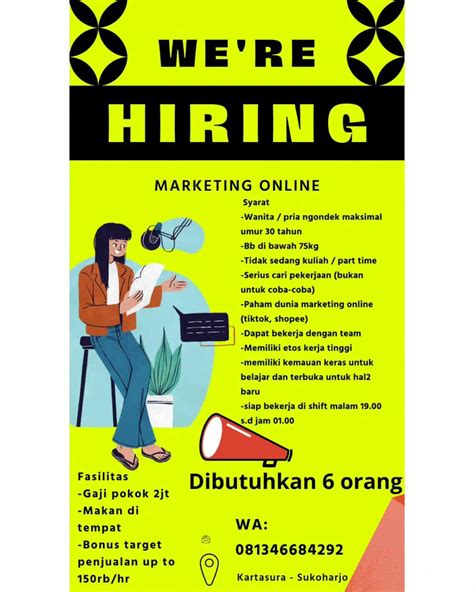 Lowongan Kerja Agustus 2023 Marketing Online Kartasura INFO LOKER SOLO