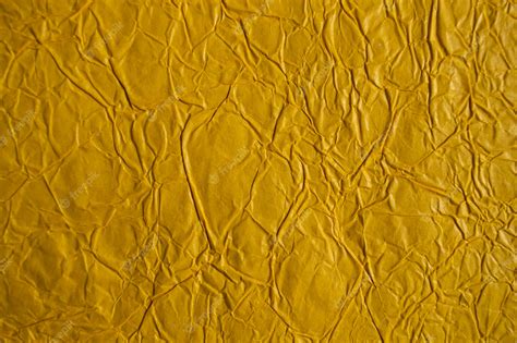 Premium Photo Texture Of Crumpled Yellow Paper Structural Paper