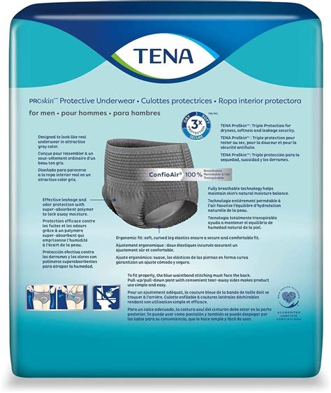 Tena Proskin Maximum Absorbency Incontinence Underwear For Men Lg 18 Count Incontinence Aids