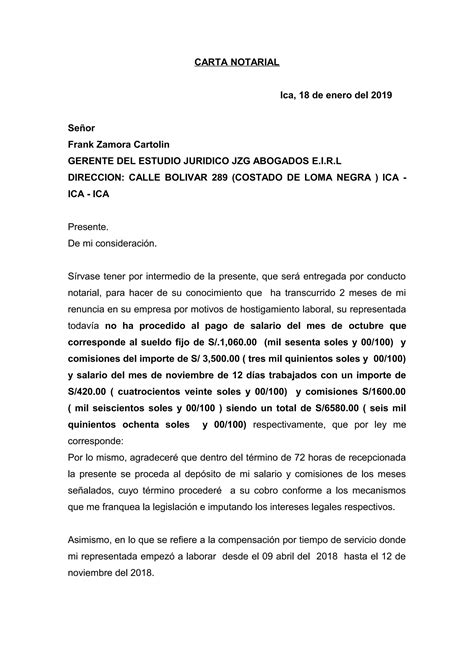 Carta Notarial Holosalud 6 Pdf