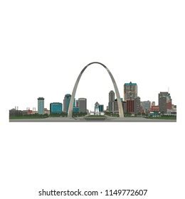 st louis skyline royalty  images stock  pictures