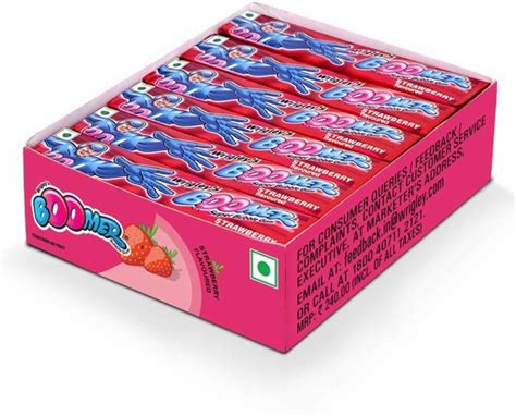 Wrigley Boomer Multipack 24 Pieces Strawberry Flavor Chewing Gum