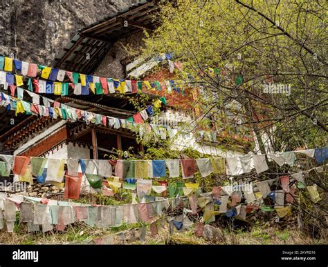 Prayer Flags in Bhutan Stock Photo - Alamy