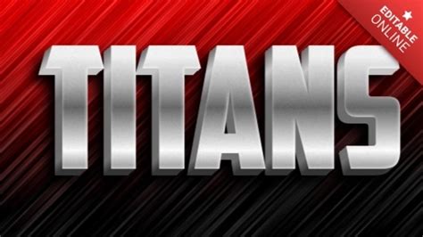 Titans D Met Lico Generador De Efectos De Texto