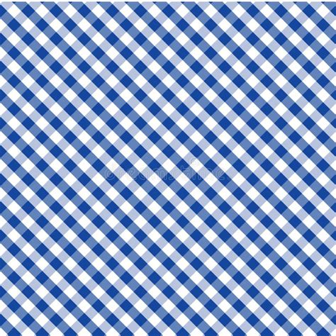 Gingham Cross Weave Blue Seamless Background Stock Vector