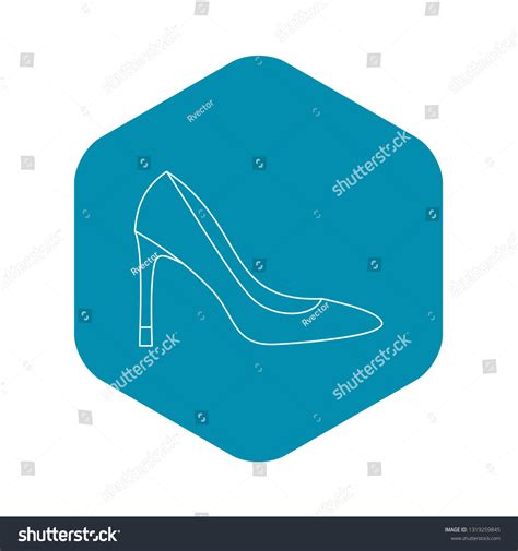 High Heel Women Shoe Icon Outline Stock Vector Royalty Free 1319259845 Shutterstock