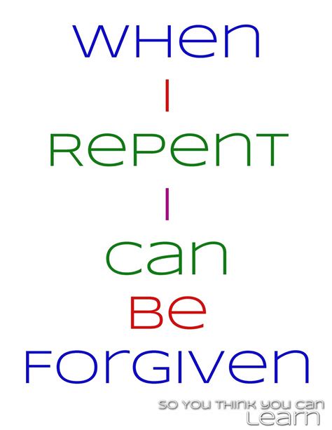 Sharing Time June Week 4 Repentance And Forgiveness Sharing Time