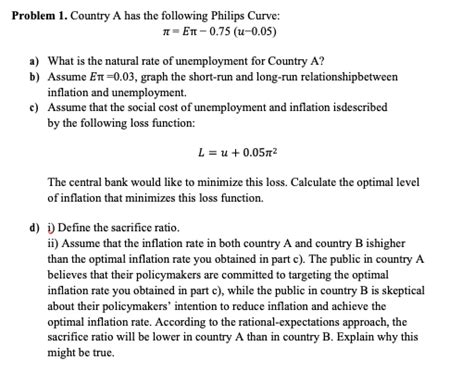 Answered Problem 1 Country A Has The Following Bartleby