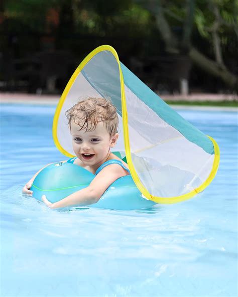 Free Swimming Baby Flotador Inflable Para Beb S Con Toldo Para