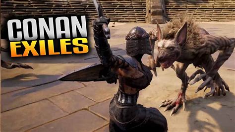 Conan Exiles Gameplay Werewolf Rocknose Red Dragon Battles Let S