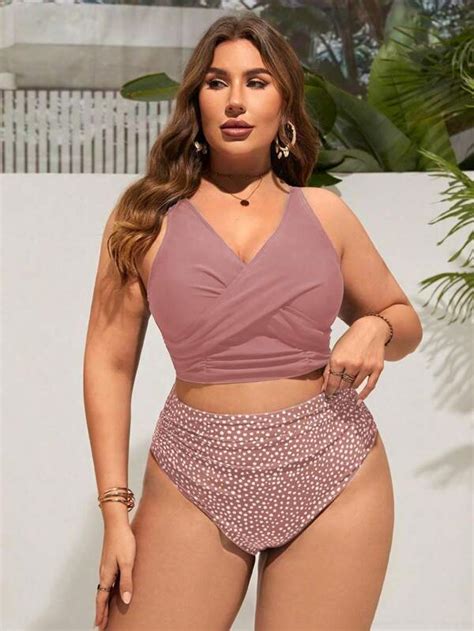 Shop Curve Plus Size Bikini Sets Swimwear Shein Usa