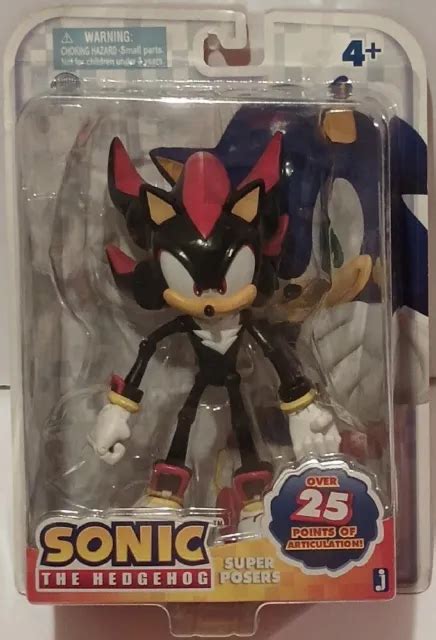 Jazwares Sonic The Hedgehog Shadow Super Posers Action Figure Rare Sega