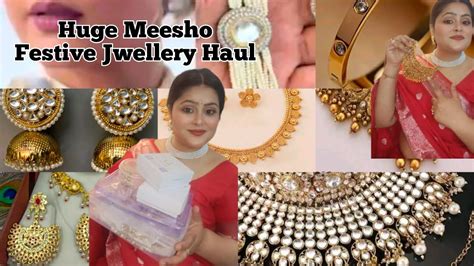 Part 2 HUGE Meesho Jewellery Haul Festive Bridal Jewellery Modern