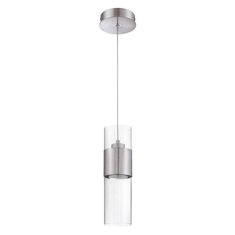 Kendal Lighting Satin Nickel Mini Moderncontemporary Clear Glass