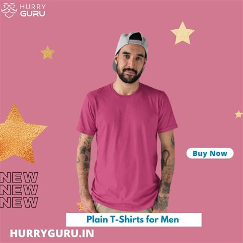 Plain T-Shirts for Men - Hurryguru India - Medium